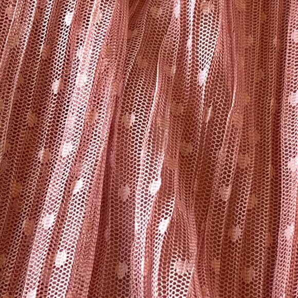 Ava & Viv Speechless Pink Swiss Dot Tulle Overlay Skirt Excellent Pre-Owned - Picture 5 of 8
